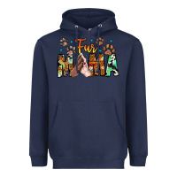 Navy fur mama Heavyweight Hoodie - CowhideDigitalArt