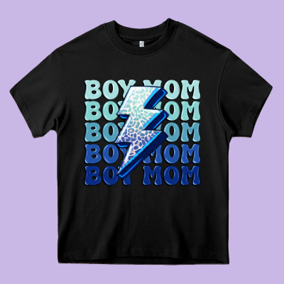 Boy Mom Heavy Core Tee Designed By Maliassmallbusiness