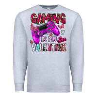 Heather Grey gaming is my valentine Premium Sweatshirt - CowhideDigitalArt