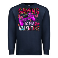 Navy gaming is my valentine Premium Sweatshirt - CowhideDigitalArt