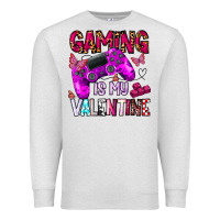 Oatmeal Heather gaming is my valentine Premium Sweatshirt - CowhideDigitalArt