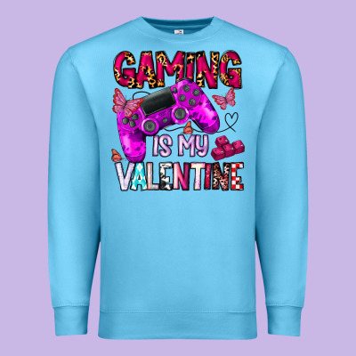 Gaming Is My Valentine Premium Sweatshirt Designed By Cowhidedigitalart