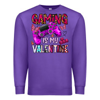 Purple gaming is my valentine Premium Sweatshirt - CowhideDigitalArt