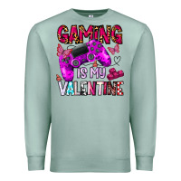 Seafoam gaming is my valentine Premium Sweatshirt - CowhideDigitalArt