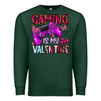 Sports Green gaming is my valentine Premium Sweatshirt - CowhideDigitalArt