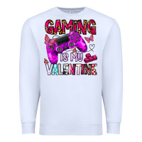 White gaming is my valentine Premium Sweatshirt - CowhideDigitalArt