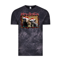 Cloud Black Merry Christmas Cows Vintage Tee - Bettercallsaul