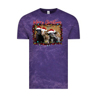 Cloud Purple Merry Christmas Cows Vintage Tee - Bettercallsaul