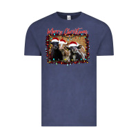 Vintage Denim Merry Christmas Cows Vintage Tee - Bettercallsaul