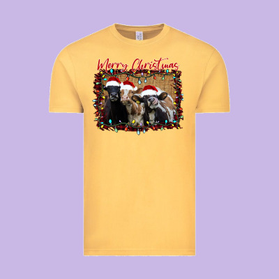 Merry Christmas Cows Vintage Tee Designed By Bettercallsaul