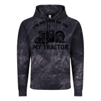 Cloud Black I D Rather Be On My Tractor Vintage Hoodie - Bettercallsaul