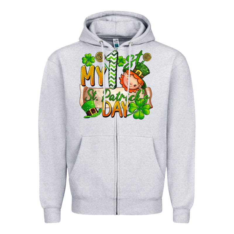 My 1st St Patricks Day Zipper Hoodie by FaDigitalArtStudio | Teevron