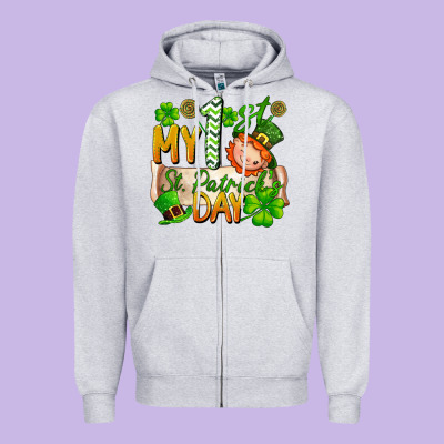 My 1st St Patricks Day Zipper Hoodie Designed By Fadigitalartstudio