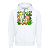 White my 1st st patricks day Zipper Hoodie - FaDigitalArtStudio