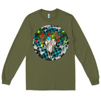 Army Green Bull Skull Christmas Long Sleeve Tee - RanaPortraitStore