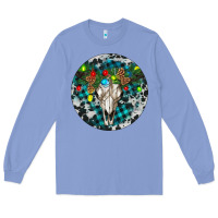 Colony Blue Bull Skull Christmas Long Sleeve Tee - RanaPortraitStore