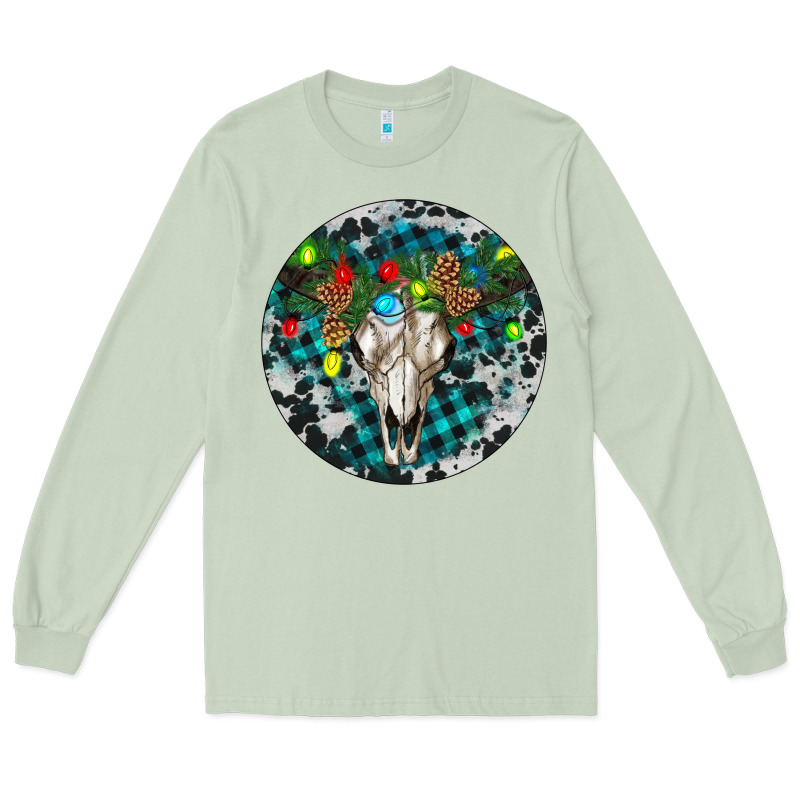 Bull Skull Christmas Long Sleeve Tee by RanaPortraitStore | Teevron