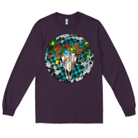 Plum Bull Skull Christmas Long Sleeve Tee - RanaPortraitStore