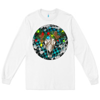 White Bull Skull Christmas Long Sleeve Tee - RanaPortraitStore