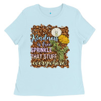 Baby Blue kindness is free sprinkle Ladies Tee - NancyCooperArtShop