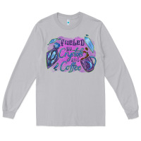 Moon Dust Fueled by crystals and coffee halloween Long Sleeve Tee - NancyCooperArtShop