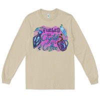Mushroom Fueled by crystals and coffee halloween Long Sleeve Tee - NancyCooperArtShop