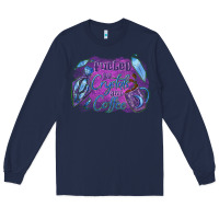 Navy Fueled by crystals and coffee halloween Long Sleeve Tee - NancyCooperArtShop