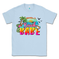 Dusty Blue beach babe Classic Tee - BarkalooDesign