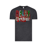 Vintage Black Merry Christmas Buffalo Plaid Leopard Vintage Tee - Bettercallsaul