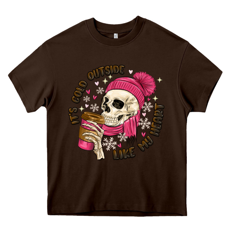 Its Cold Outside Like My Heart Heavy Core Tee by MaliasSmallBusiness | Teevron