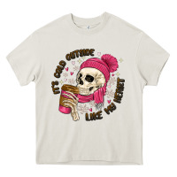 Cream its cold outside like my heart Heavy Core Tee - MaliasSmallBusiness