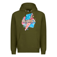 Army Green Merica leopard lightning bolt Premium Hoodie - FaDigitalArtStudio