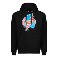 Black Merica leopard lightning bolt Premium Hoodie - FaDigitalArtStudio