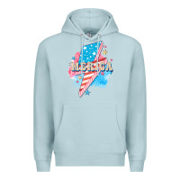 Blue Mist Merica leopard lightning bolt Premium Hoodie - FaDigitalArtStudio