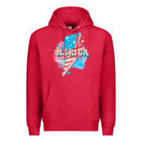 Cardinal Merica leopard lightning bolt Premium Hoodie - FaDigitalArtStudio