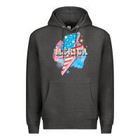 Charcoal Heather Merica leopard lightning bolt Premium Hoodie - FaDigitalArtStudio
