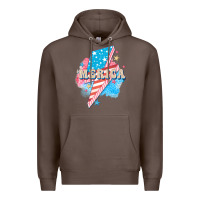 Coffee Merica leopard lightning bolt Premium Hoodie - FaDigitalArtStudio