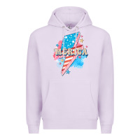 Lilac Merica leopard lightning bolt Premium Hoodie - FaDigitalArtStudio