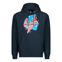 Navy Merica leopard lightning bolt Premium Hoodie - FaDigitalArtStudio
