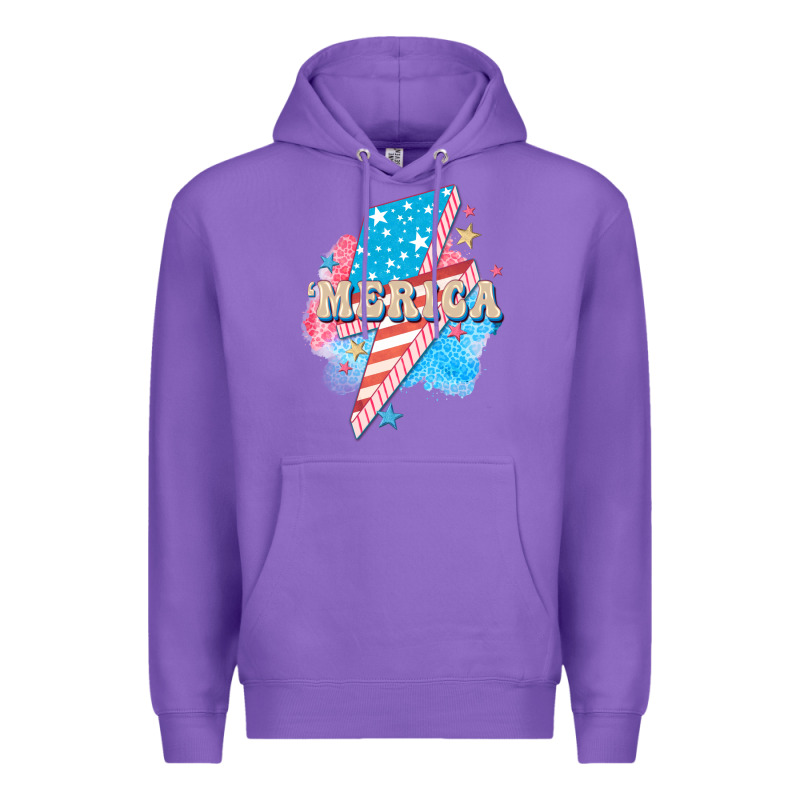 Merica Leopard Lightning Bolt Premium Hoodie by FaDigitalArtStudio | Teevron