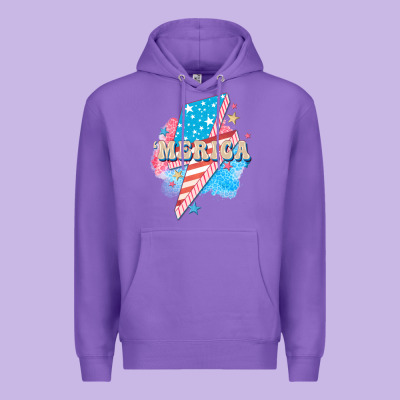 Merica Leopard Lightning Bolt Premium Hoodie Designed By Fadigitalartstudio