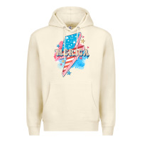 Sandshell Merica leopard lightning bolt Premium Hoodie - FaDigitalArtStudio