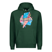 Sports Green Merica leopard lightning bolt Premium Hoodie - FaDigitalArtStudio