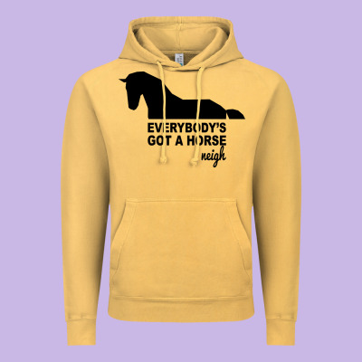 Everybody's Gotta Horse Neigh Vintage Hoodie Designed By Bettercallsaul