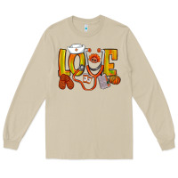 Mushroom Thanksgiving love Nurse Long Sleeve Tee - NancyCooperArtShop
