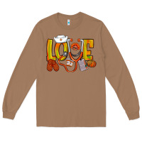 Toasted Coconut Thanksgiving love Nurse Long Sleeve Tee - NancyCooperArtShop