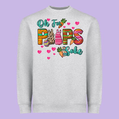 Oh For Peeps Sake Easter Day Heavyweight Sweatshirt Designed By Howdyjamesfarm