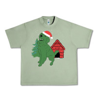 Oil Green Christmas Dog Urban Heavy Tee - Bettercallsaul