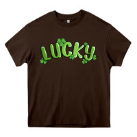 Chocolate Brown lucky st patricks day Heavy Core Tee - MaliasSmallBusiness
