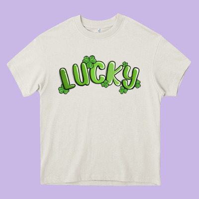 Lucky St Patricks Day Heavy Core Tee Designed By Maliassmallbusiness